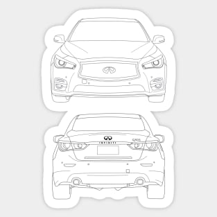 Infiniti Q50 Front and Rear Sticker